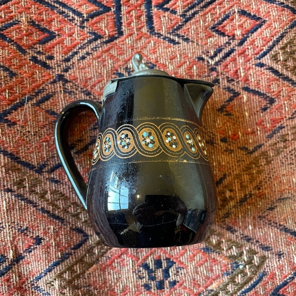 Antique Gibson & Sons Late Sevres Davenport Made in England Tin Lidded Creamer - Picture 4 of 9